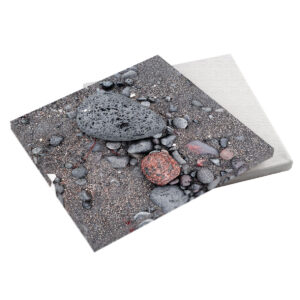 Schwarzer Lavastein 20x20x2 cm (BxHxT)