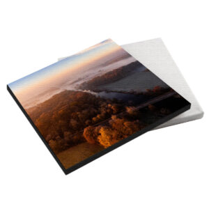 Der Herbst im Nebel 20x20x2 cm (BxHxT)