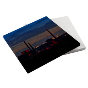 Ruhrgebietsleuchten bei Nacht 20x20x2 cm (BxHxT)