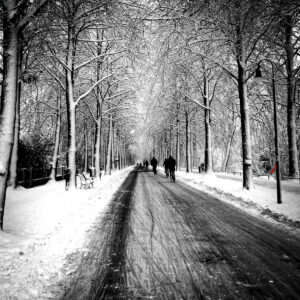 Promenade Münster im Winter 20x20x2 cm (BxHxT)